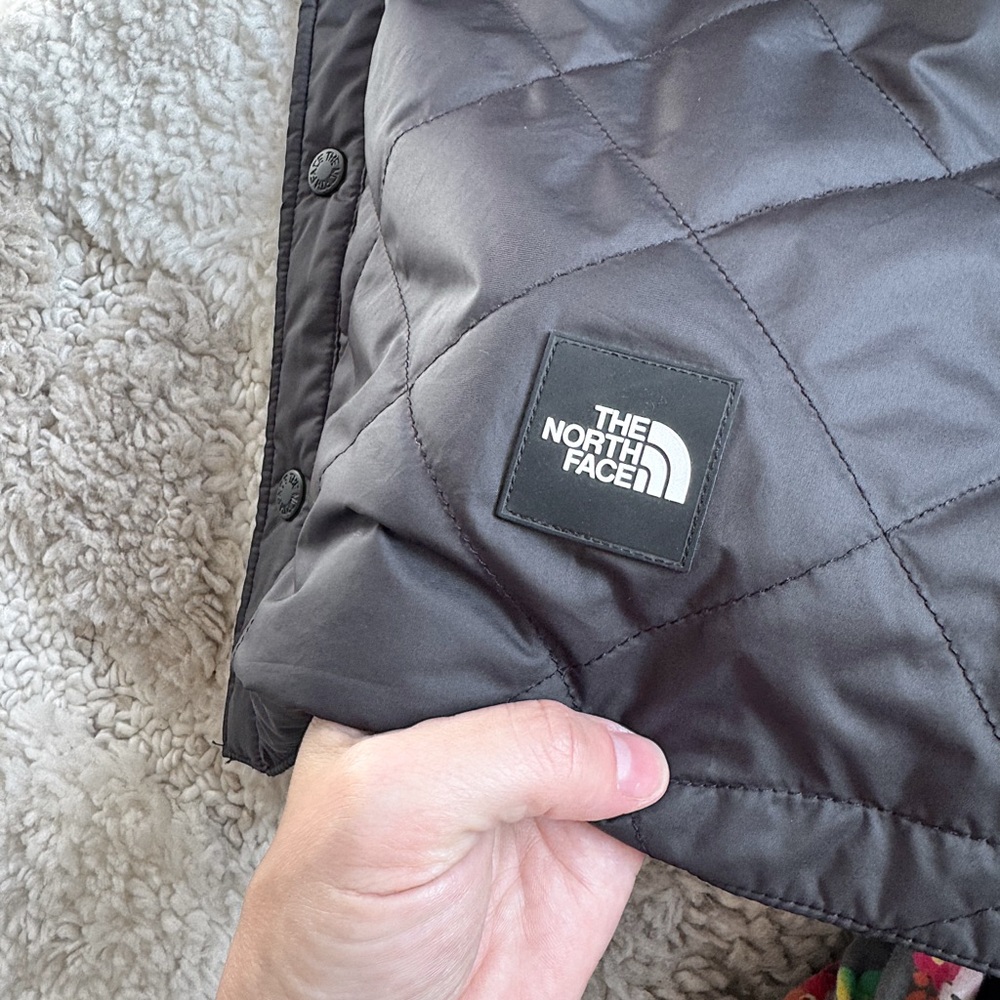 The north face Fort Point Insulated Flannel Jacket Men's reversible black plaid - Picture 10 of 12